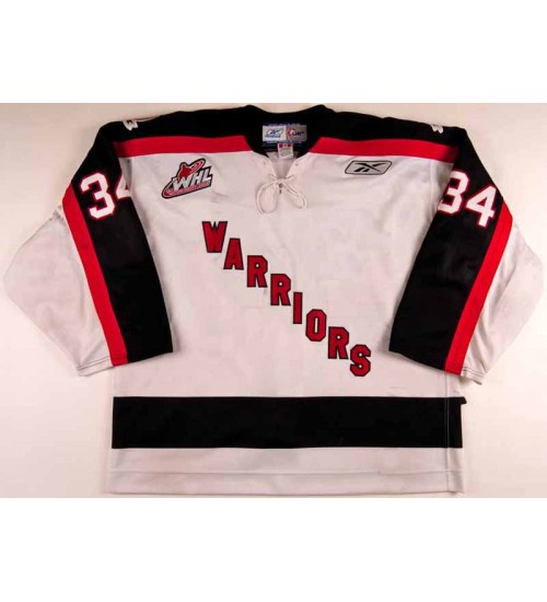 Custom WHL Moose Jaw Warriors 2004 05 Josh Lepp Hockey Jersey White